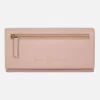 Pure Luxuries London Monika Flap Over Leather Purse - Pink