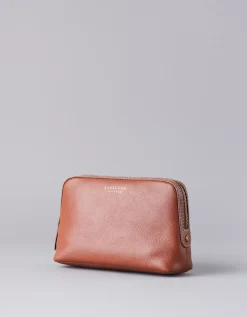 Torver Leather Cosmetic Bag In Tan