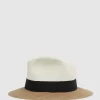 Reiss Colourblock Straw Hat