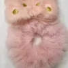 Pink Cartoon Faux Fur Scrunchies