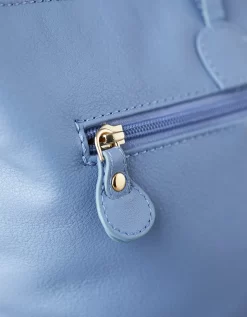 Cartmel Leather Cross Body Bag In Denim Blue
