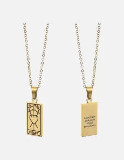 Treat Republic Personalised Heart Tarot Card Necklace