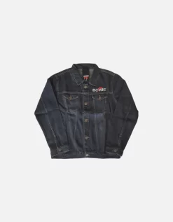 David Bowie Unisex Adult Flash Back Print Logo Denim Jacket