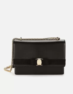 Salvatore Ferragamo Women's Vara Gros Grain Bag - Black - Salvatore Ferragamo - Home - Salvatore Ferragamo Women's Vara Gros Grain Bag - Black