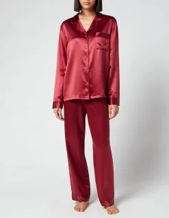 ESPA Silk Pyjamas - Claret Rose - ESPA - Home - ESPA Silk Pyjamas - Claret Rose