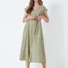 Crew Clothing Gemma Wrap Dress - Green