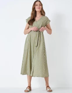 Crew Clothing Gemma Wrap Dress - Green