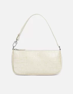 BY FAR Women's Rachel Croco Embossed Leather Bag - Cream - BY FAR - Home - BY FAR Women's Rachel Croco Embossed Leather Bag - Cream