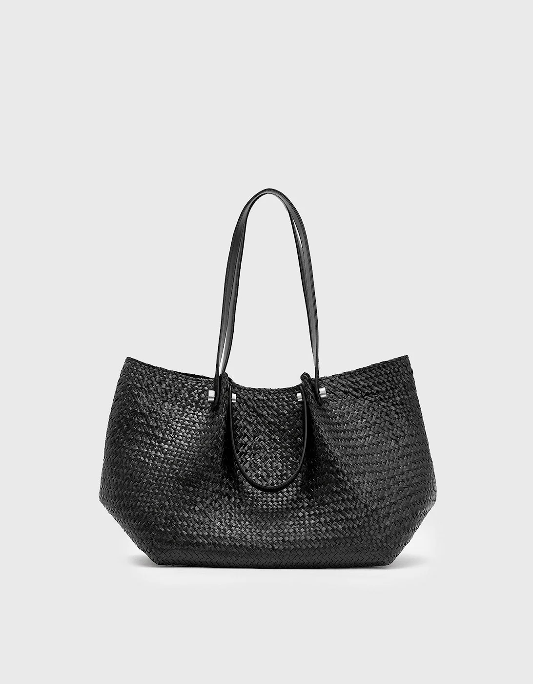 AllSaints All Saints Allington Straw Tote - Black