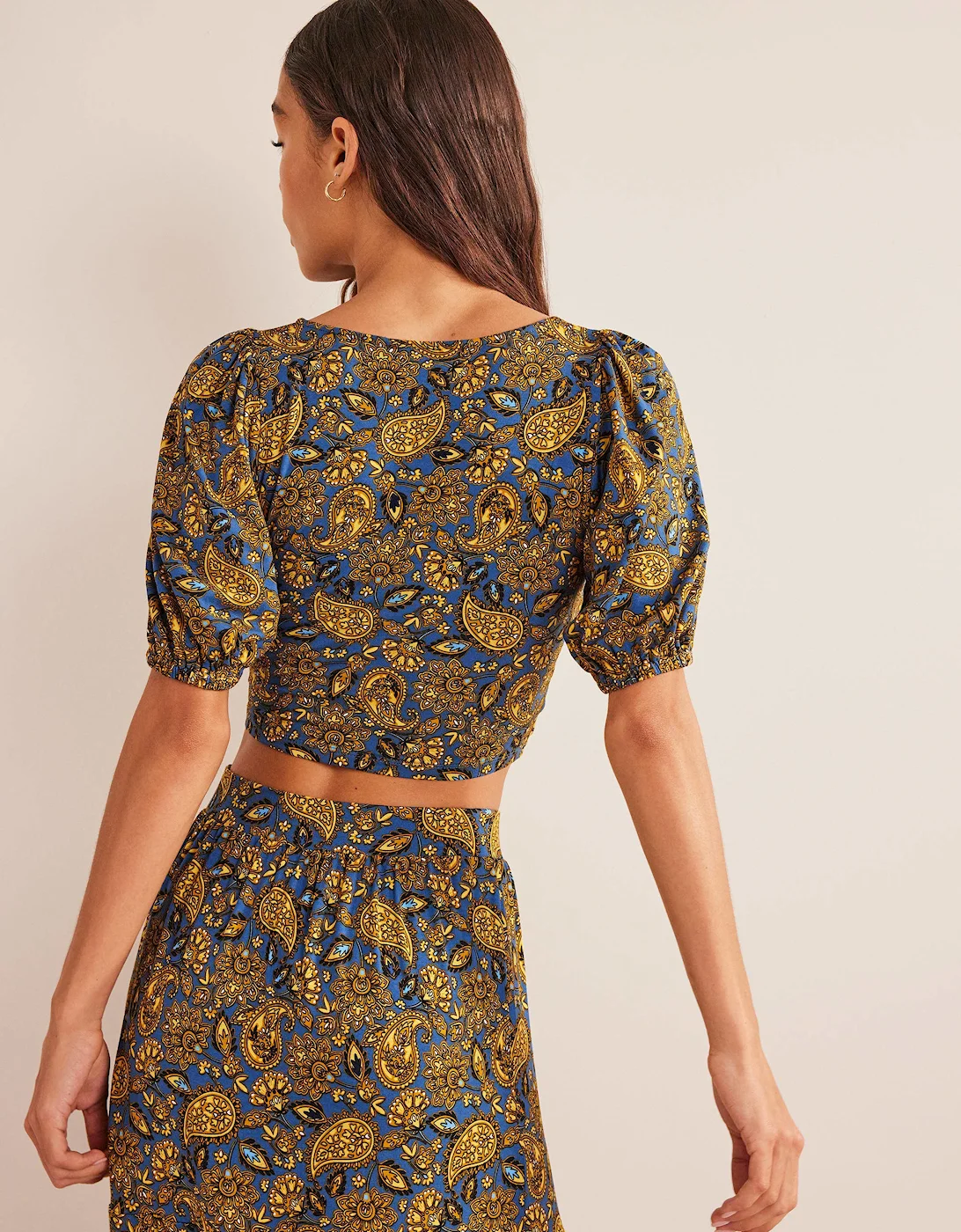 Boden Cropped Twist Detail Top - Image 5