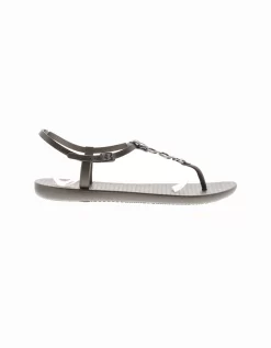 Coloko Womens Flat Sandals Toe Post Cosmos Charcoal UK Size 3