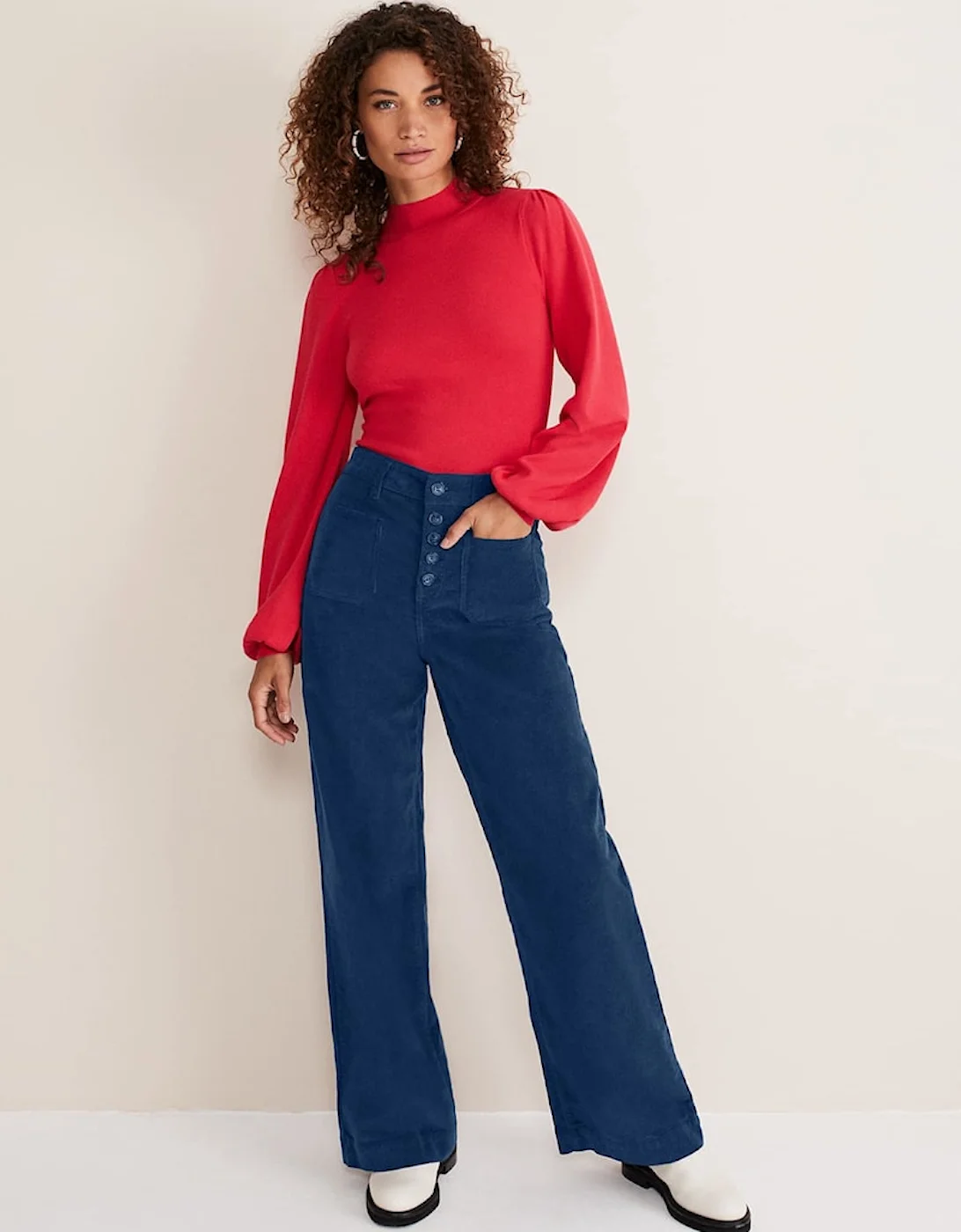 Gemma Balloon Sleeve Fine Knit Jumper - Image 3