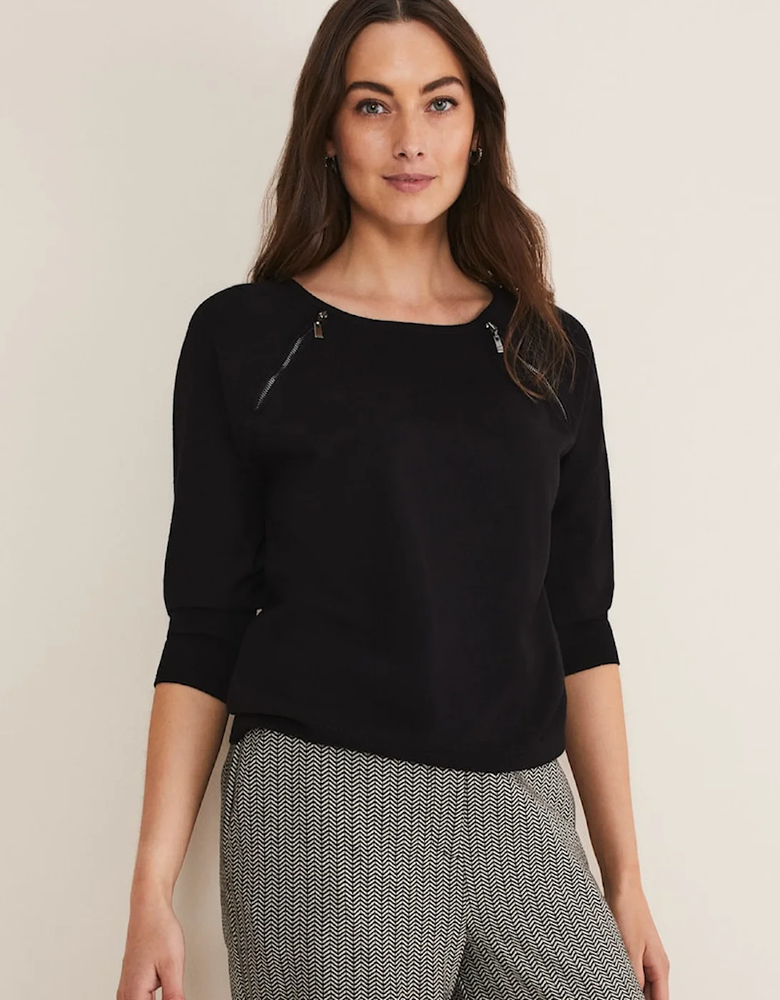 Lolan Zip Trim Knit Jumper