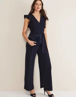 Kallie V Neck Frill Jumpsuit