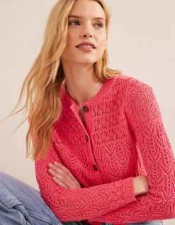 Boden Pointelle Cotton Cardigan