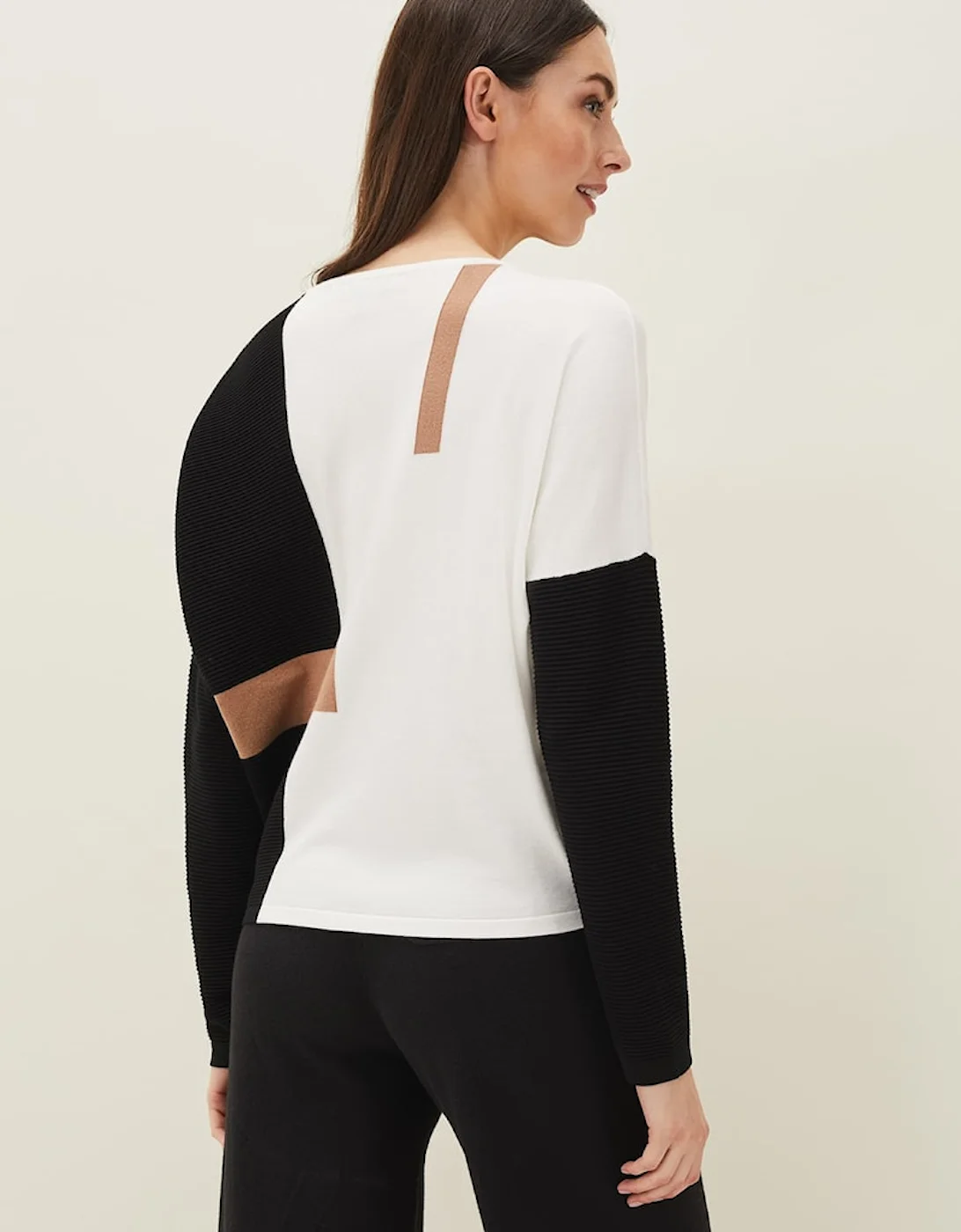 Ellan Colourblock Fine Knit Jumper