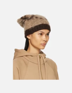 Gucci Beige Mohair GG Beanie