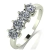 Moissanite 9ct White Gold 4 Stone 1ct Total Ring